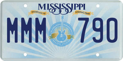 MS license plate MMM790