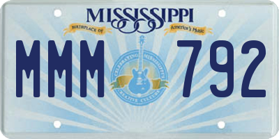 MS license plate MMM792