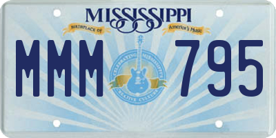 MS license plate MMM795