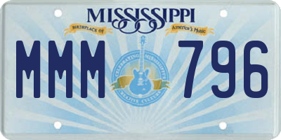 MS license plate MMM796