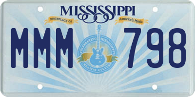 MS license plate MMM798