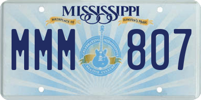 MS license plate MMM807