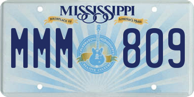 MS license plate MMM809