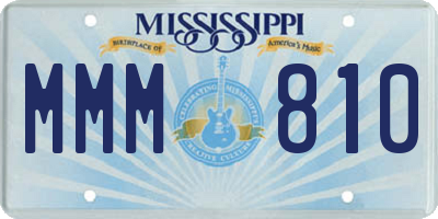 MS license plate MMM810