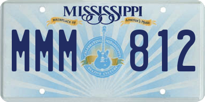 MS license plate MMM812