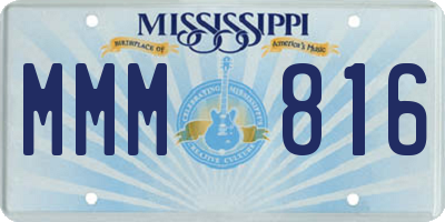 MS license plate MMM816