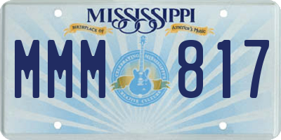 MS license plate MMM817