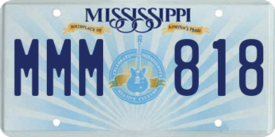 MS license plate MMM818