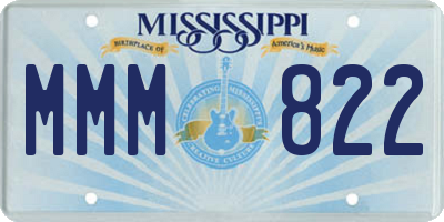 MS license plate MMM822