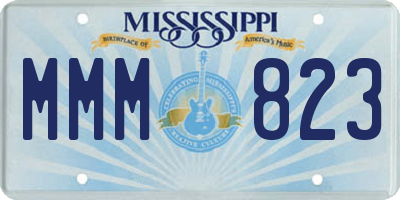 MS license plate MMM823
