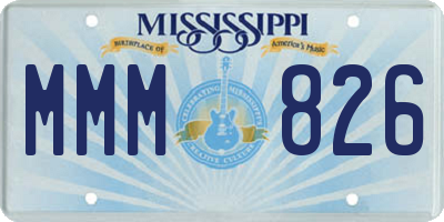 MS license plate MMM826