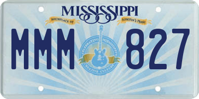 MS license plate MMM827