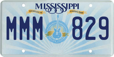 MS license plate MMM829