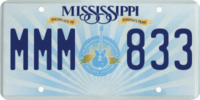 MS license plate MMM833
