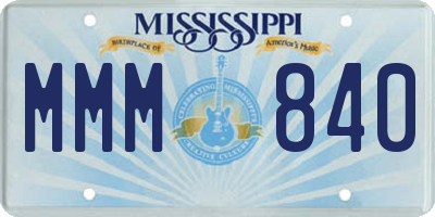 MS license plate MMM840