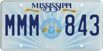 MS license plate MMM843