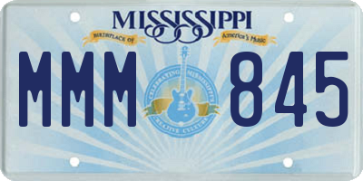 MS license plate MMM845