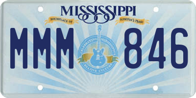 MS license plate MMM846