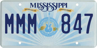 MS license plate MMM847