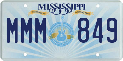 MS license plate MMM849