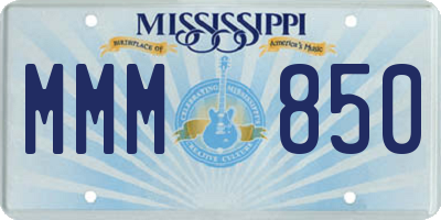 MS license plate MMM850