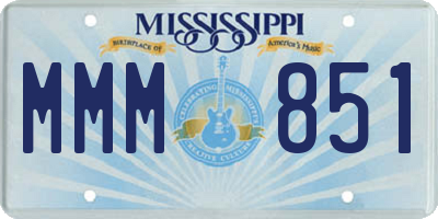 MS license plate MMM851