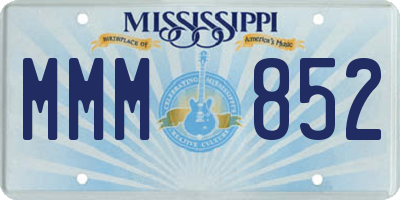 MS license plate MMM852