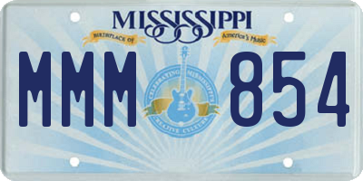 MS license plate MMM854