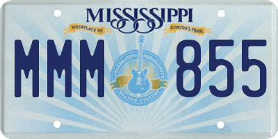 MS license plate MMM855