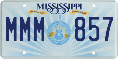 MS license plate MMM857