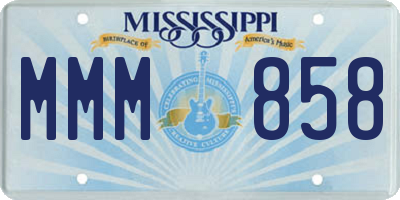 MS license plate MMM858
