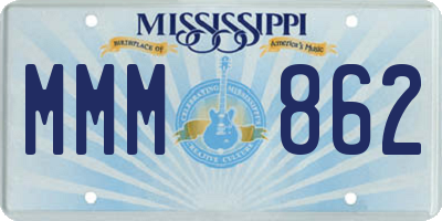 MS license plate MMM862