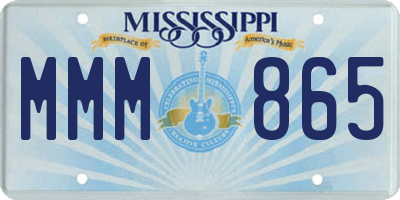 MS license plate MMM865