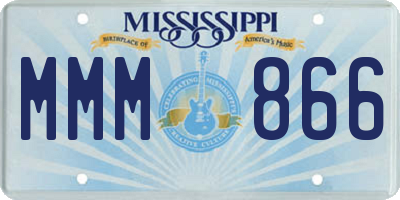 MS license plate MMM866