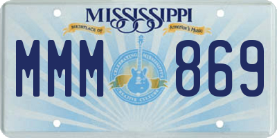 MS license plate MMM869