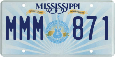 MS license plate MMM871