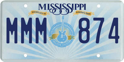 MS license plate MMM874