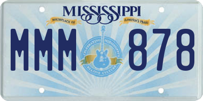 MS license plate MMM878