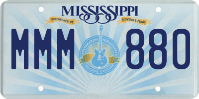 MS license plate MMM880