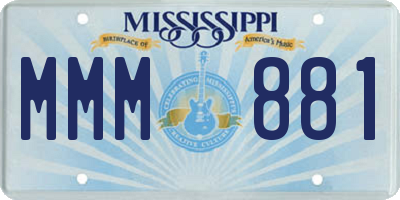 MS license plate MMM881