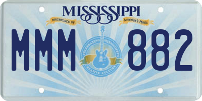 MS license plate MMM882