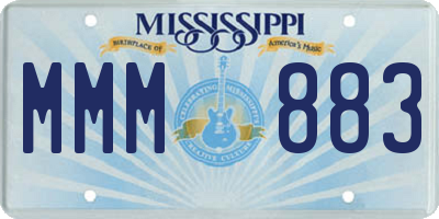 MS license plate MMM883