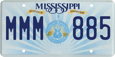 MS license plate MMM885