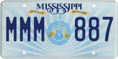 MS license plate MMM887