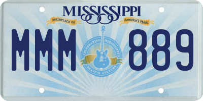 MS license plate MMM889