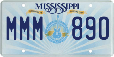 MS license plate MMM890