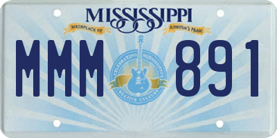 MS license plate MMM891