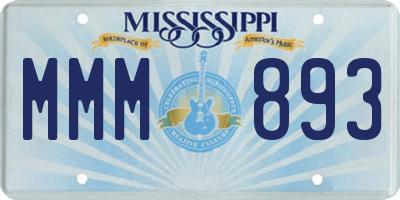 MS license plate MMM893