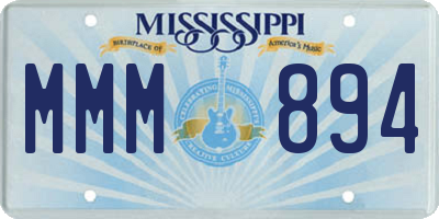 MS license plate MMM894
