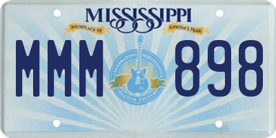 MS license plate MMM898